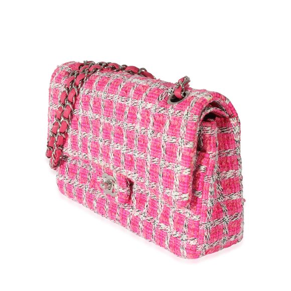 Chanel Pink Tweed Medium Classic Double Flap - Picture 2 of 8